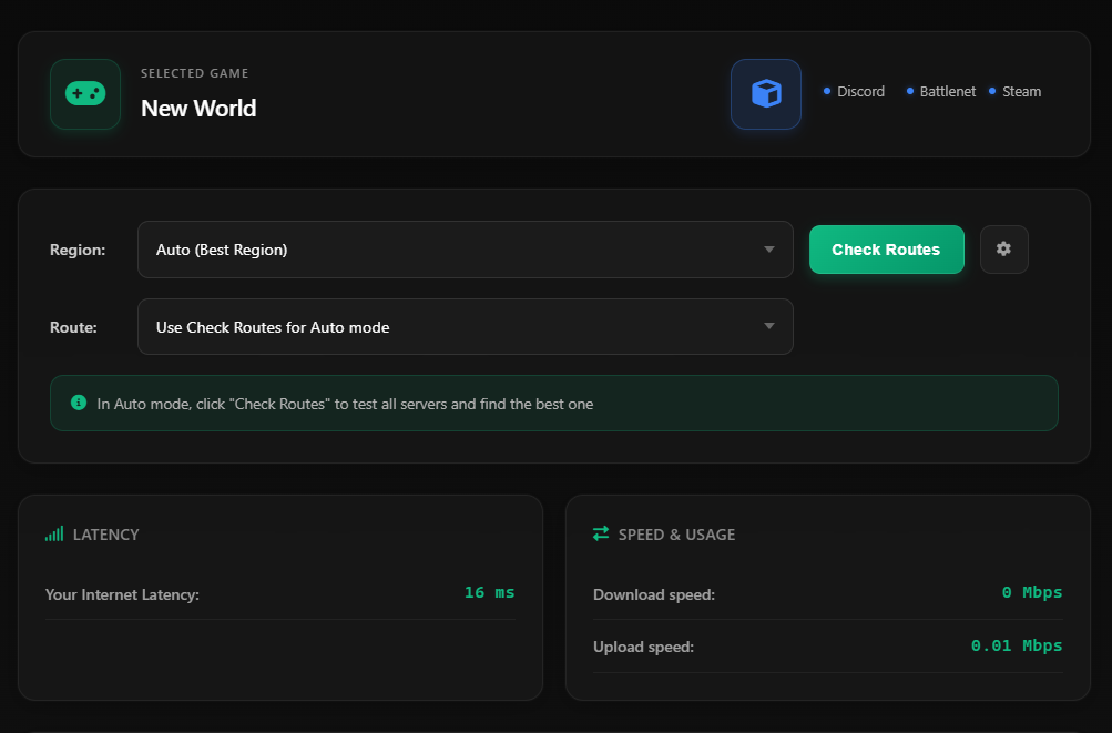 Screenshot of the EzConnect Windows app